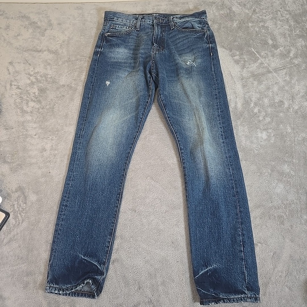 Mens Aeropostale Dad Jeans Mens‎  Denim 29 x 28.5 Faded Blue Distressed Casual